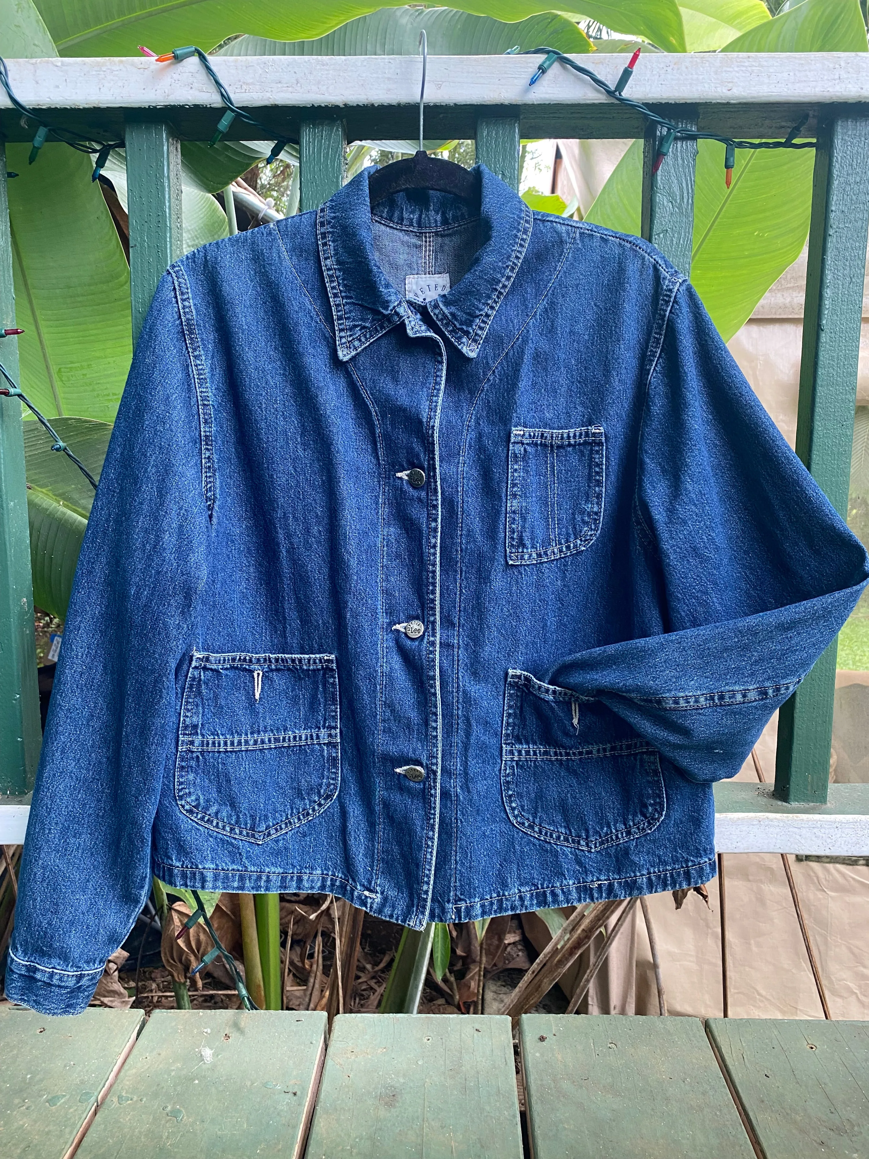 1980s does 1960s Lee Denim Jacket Chore Coat Medium