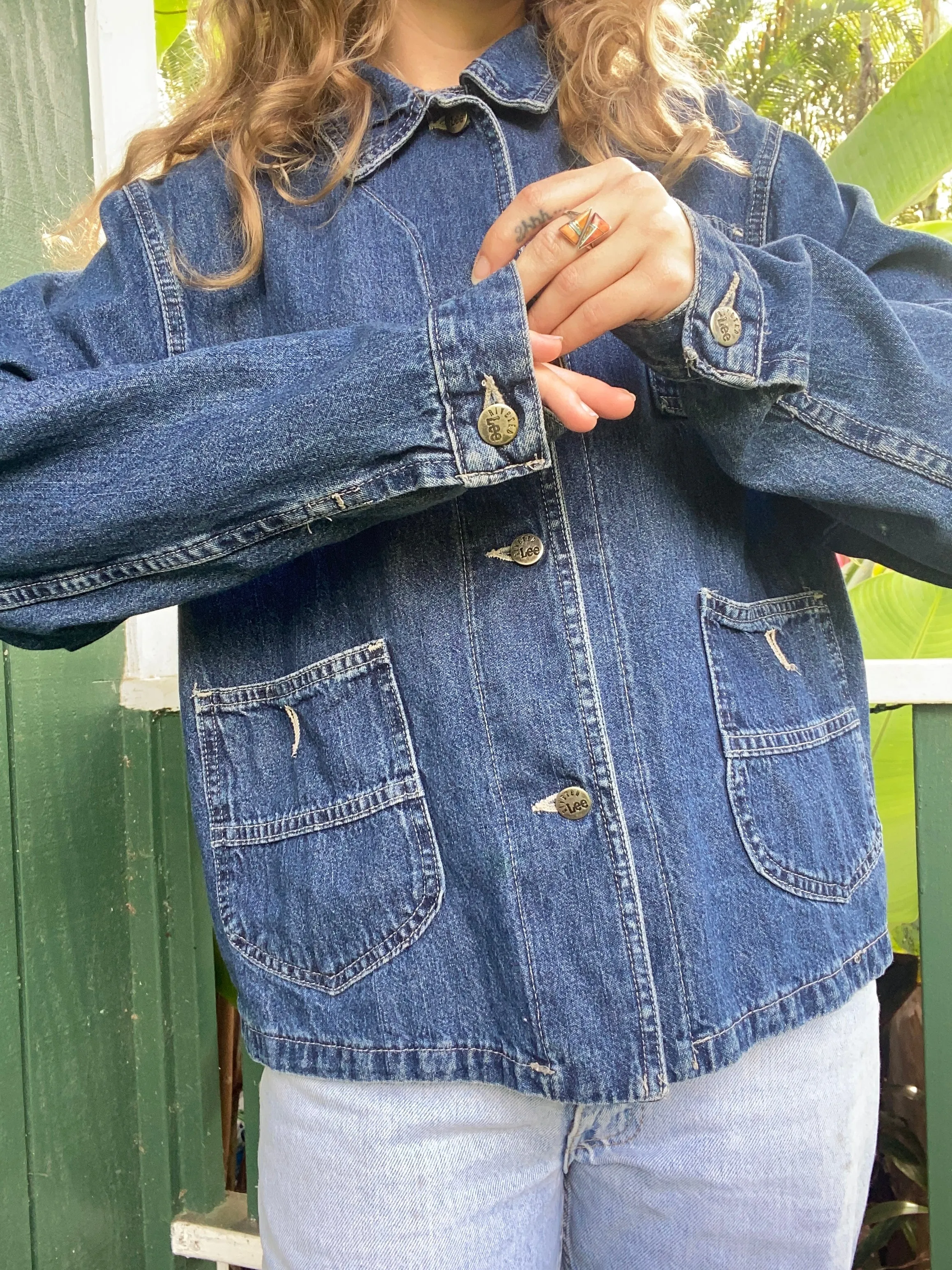 1980s does 1960s Lee Denim Jacket Chore Coat Medium