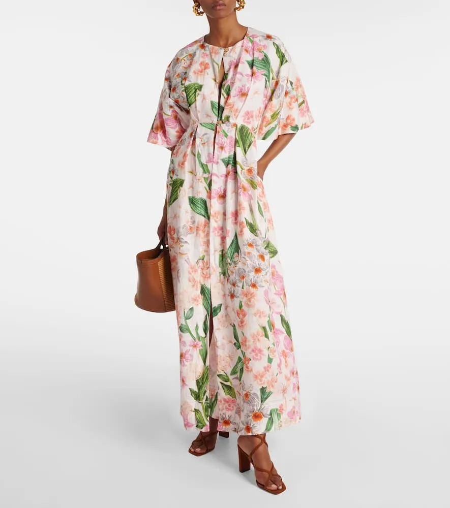 Agua by Agua Bendita Gesto floral linen maxi dress