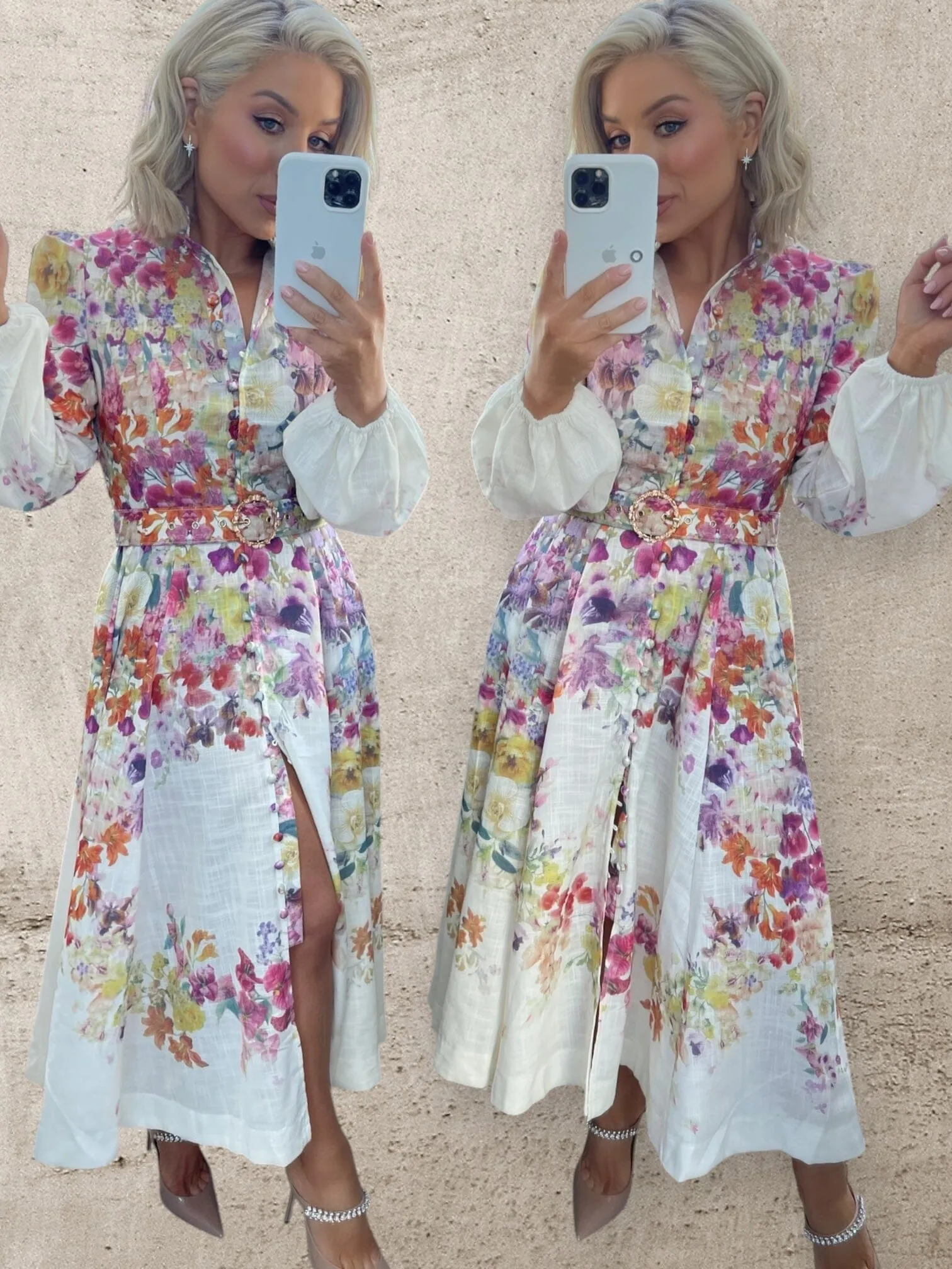 AMALFI FLORAL MIDI DRESS