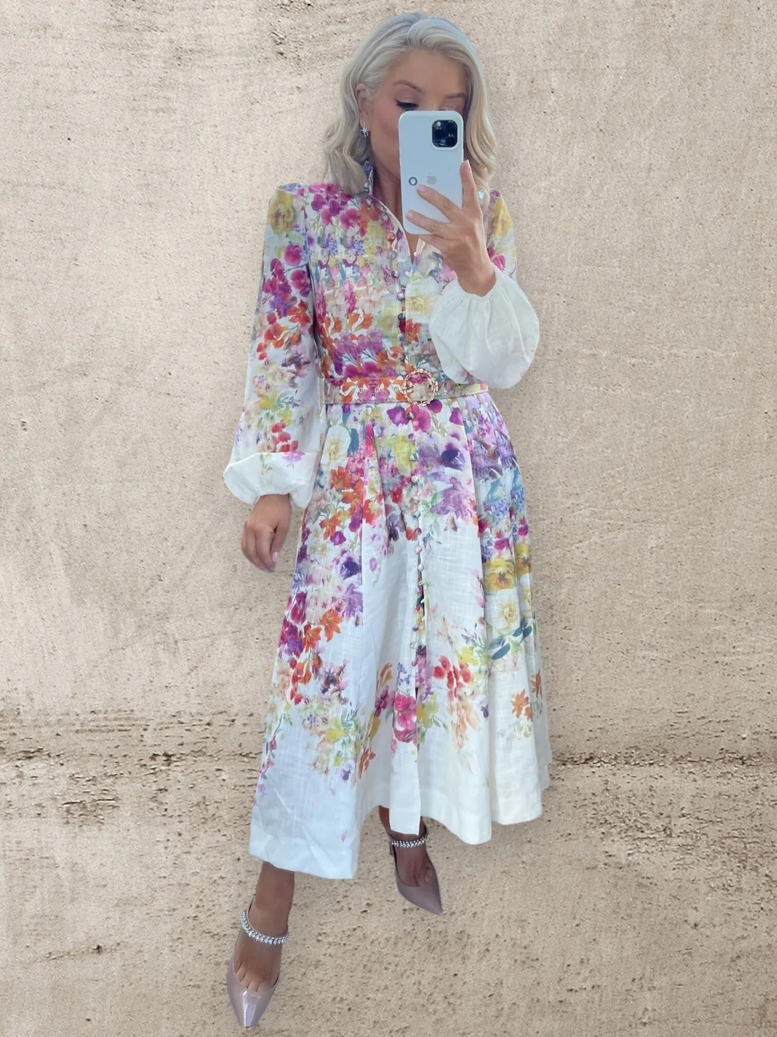 AMALFI FLORAL MIDI DRESS