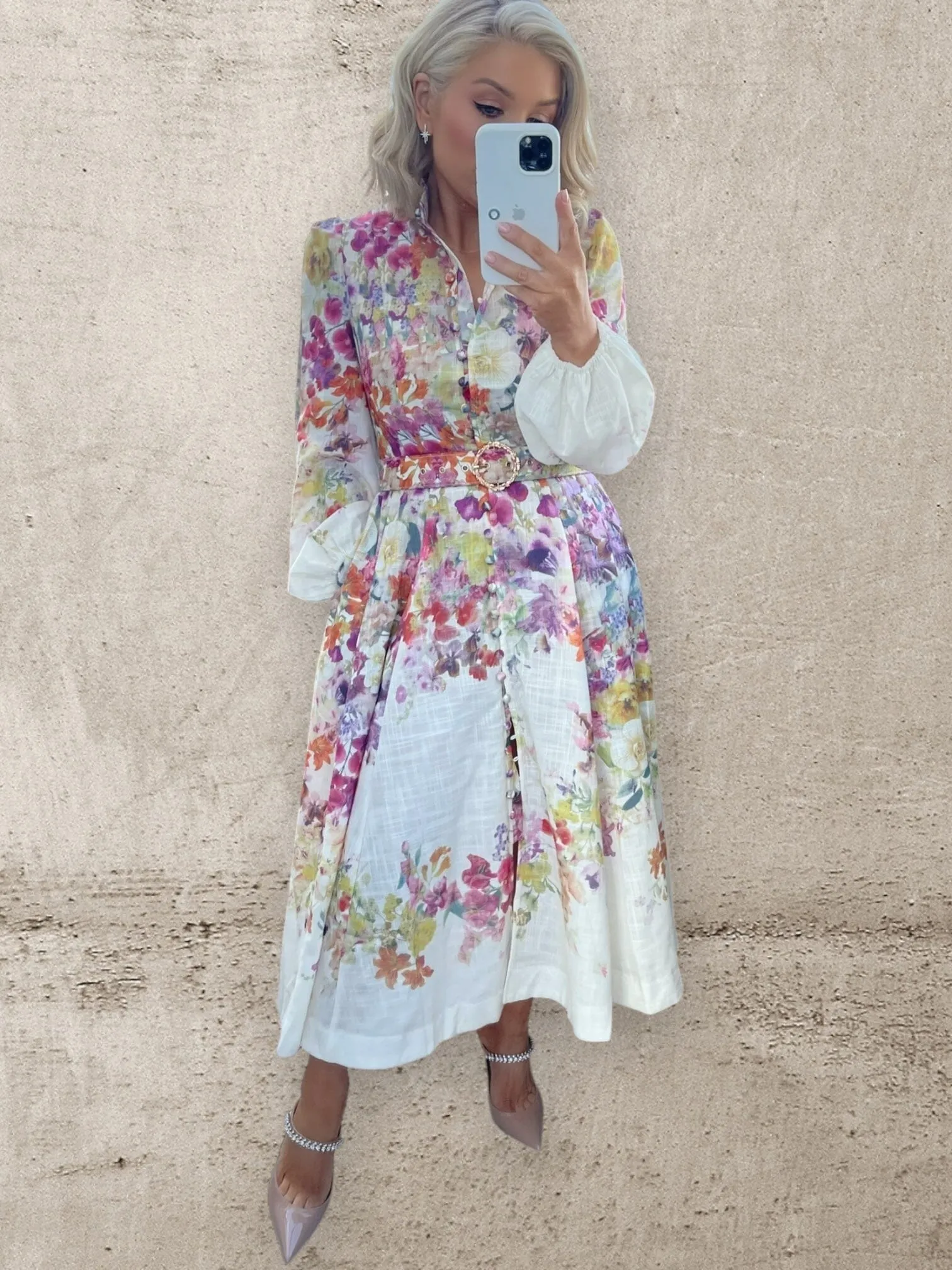 AMALFI FLORAL MIDI DRESS