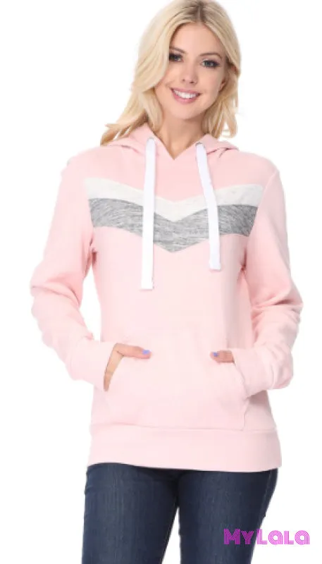 Chevron Pullover (Blush)