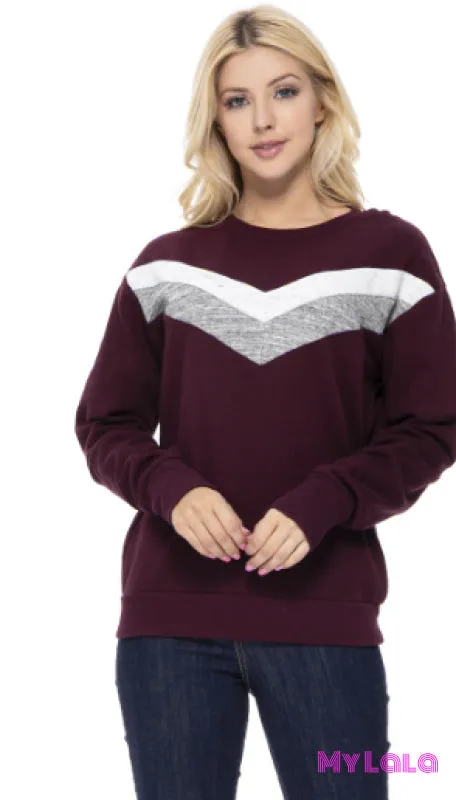 Chevron Pullover (Blush)