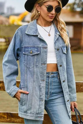 Chic denim jacket with pockets