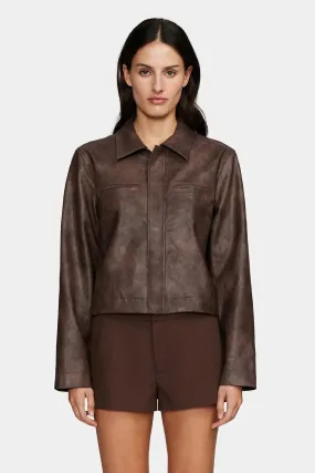 CREEDENCE PU JACKET | CHOCOLATE