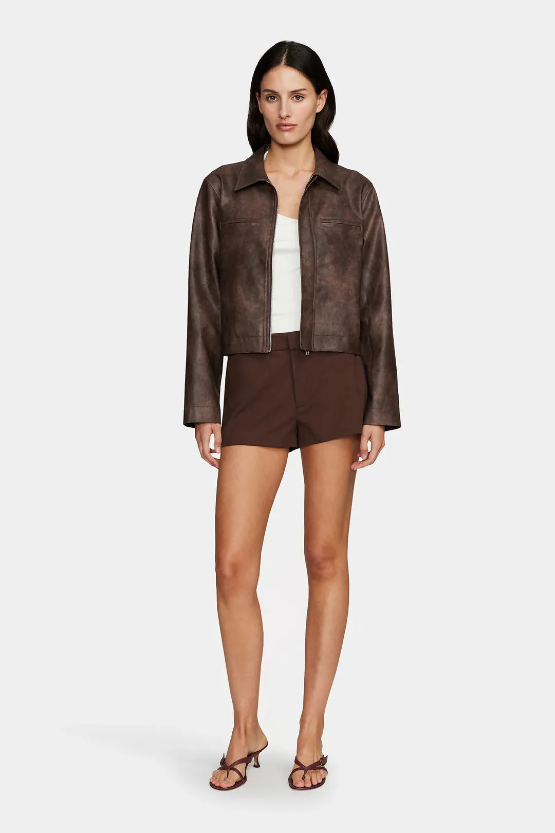 CREEDENCE PU JACKET | CHOCOLATE