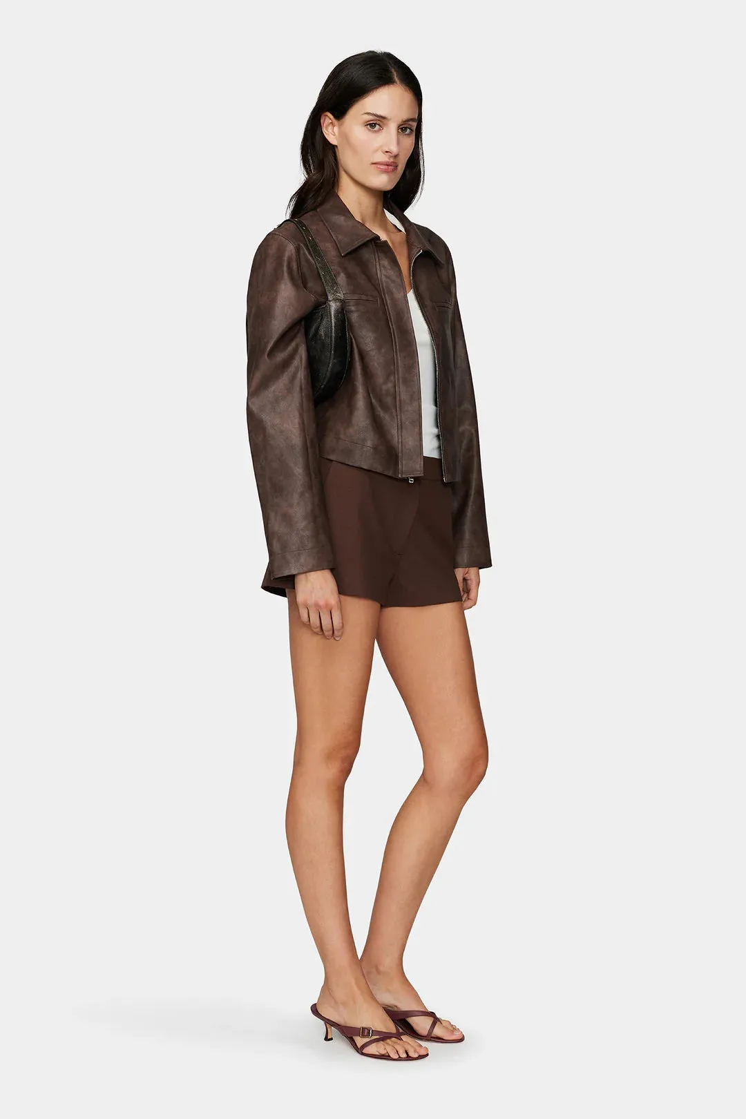 CREEDENCE PU JACKET | CHOCOLATE