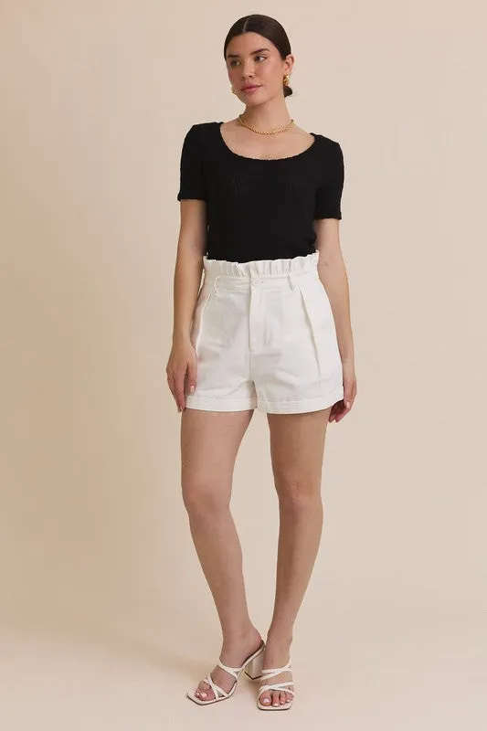 Essential Scoop Neck Top in Black