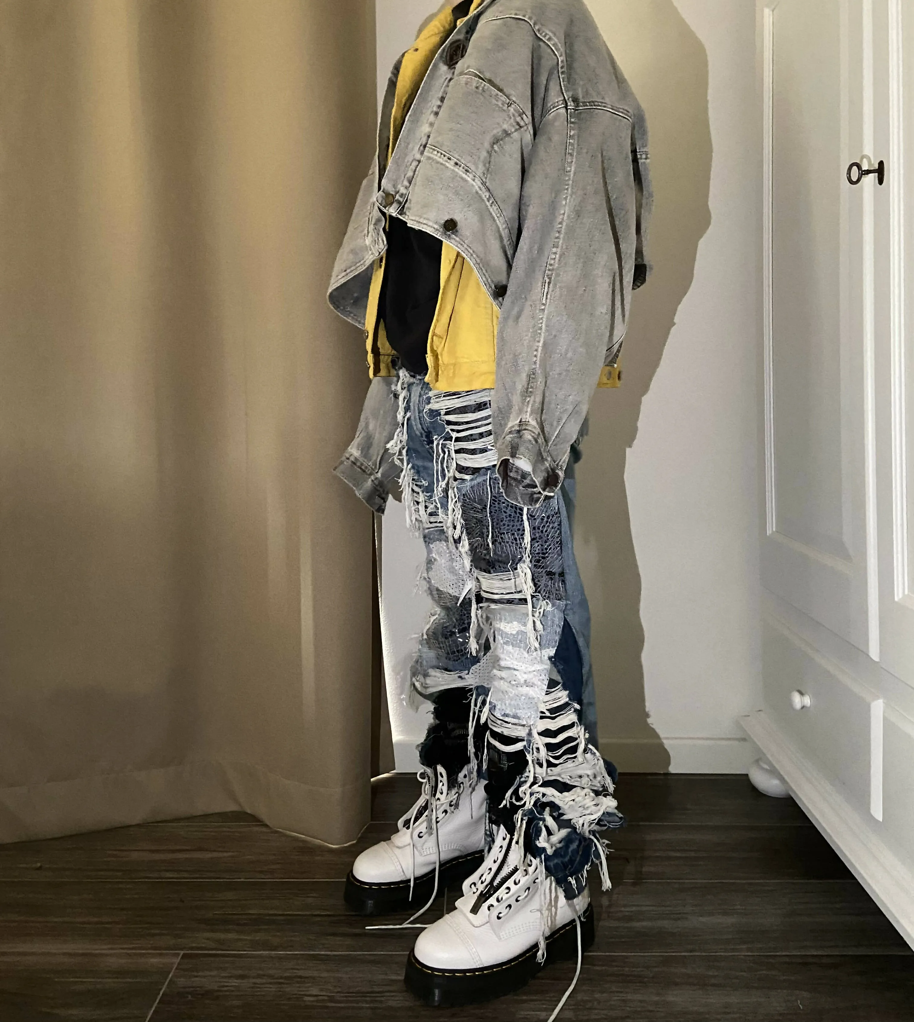 Fish scale denim