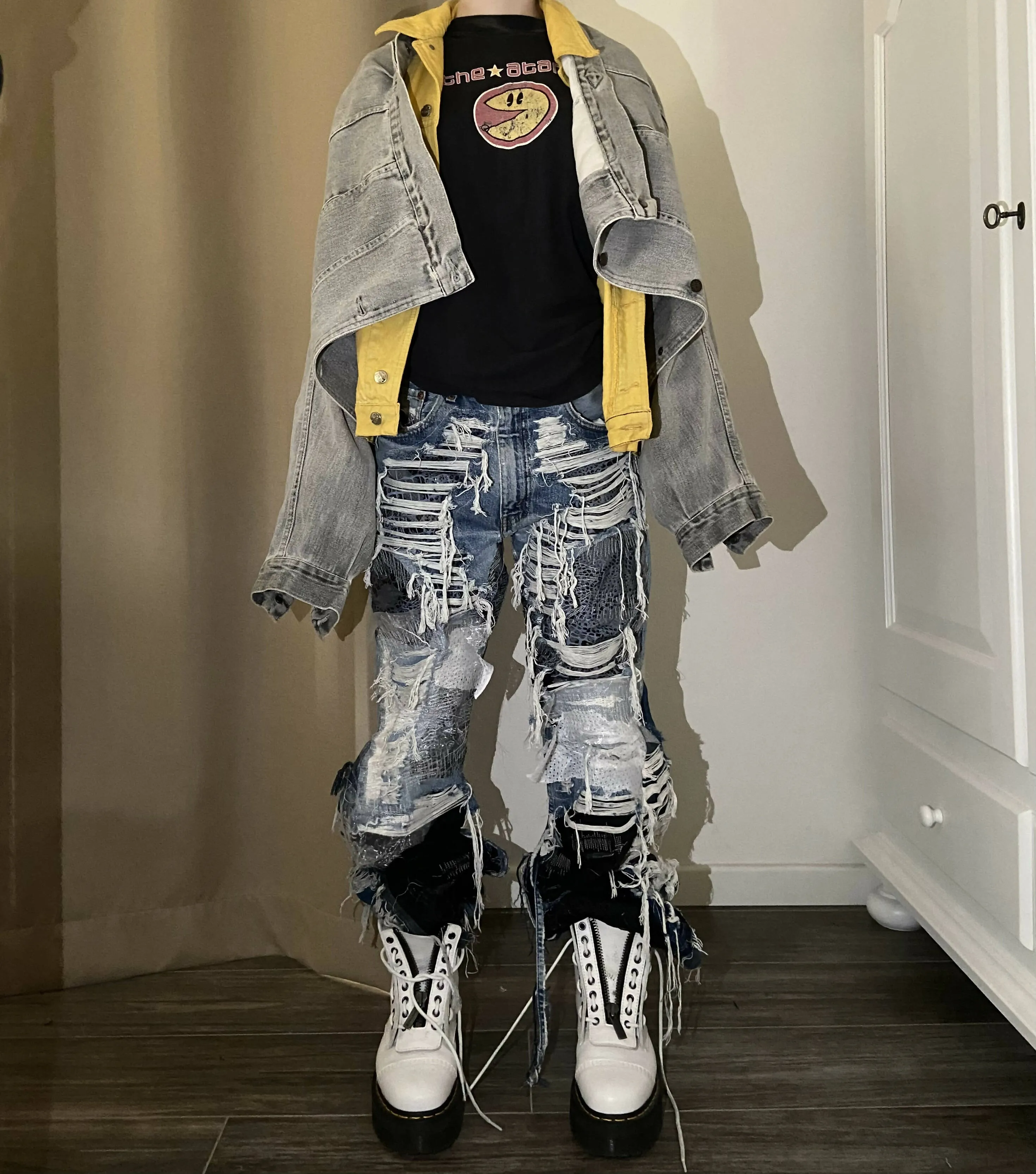 Fish scale denim