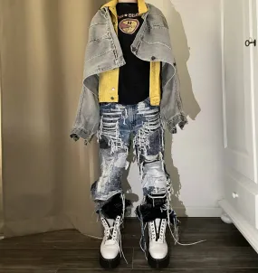 Fish scale denim