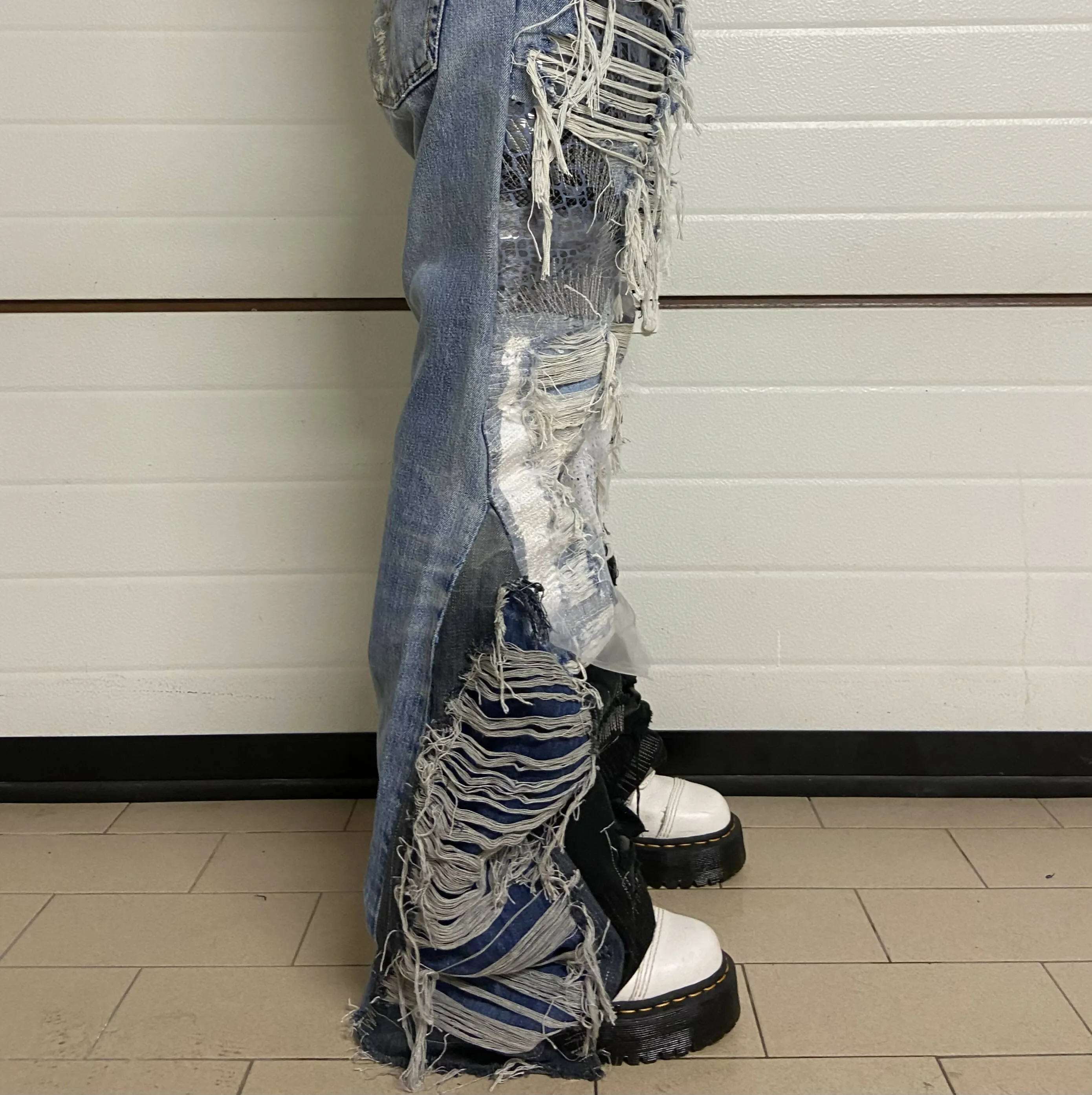 Fish scale denim