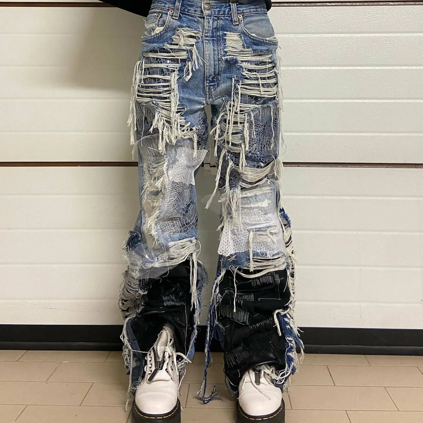 Fish scale denim