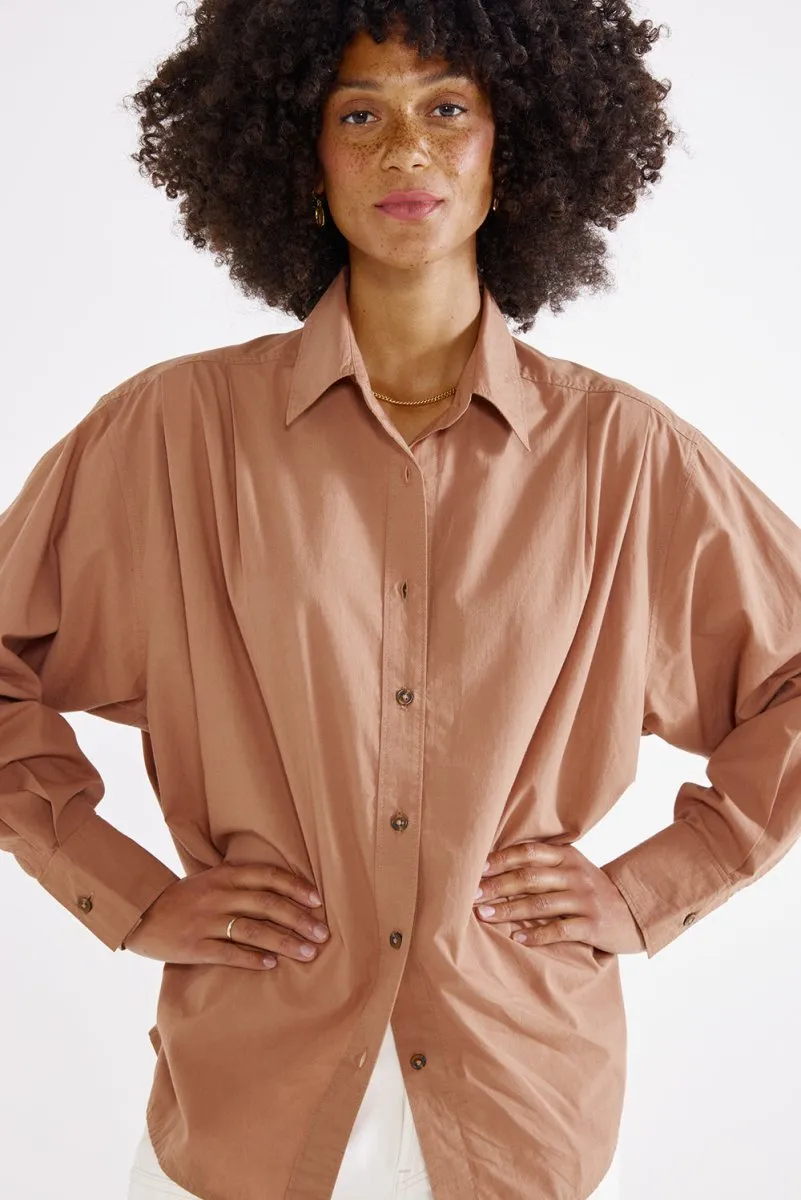 Jeana Poplin Shirt in Mink
