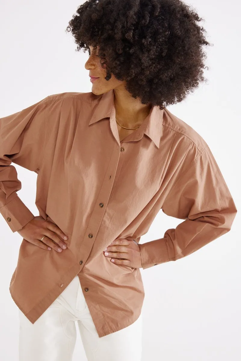 Jeana Poplin Shirt in Mink