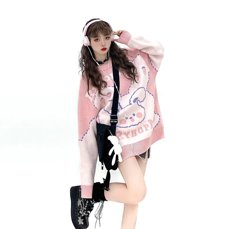 Kawaii Sweet Pink Pullover Sweater