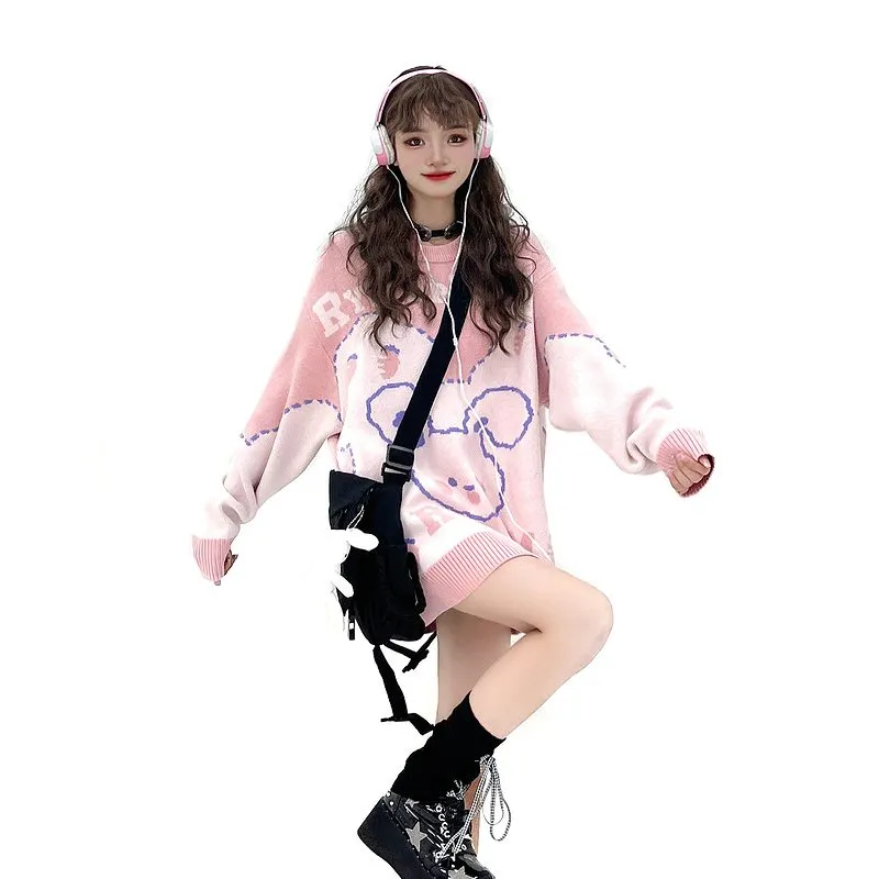 Kawaii Sweet Pink Pullover Sweater