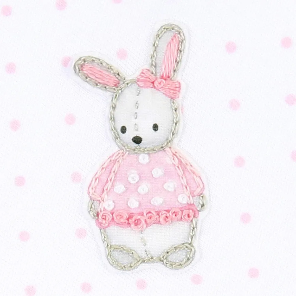 Magnolia Baby Girls Vintage Polka Dot Bunny Embroidered Bloomers Set