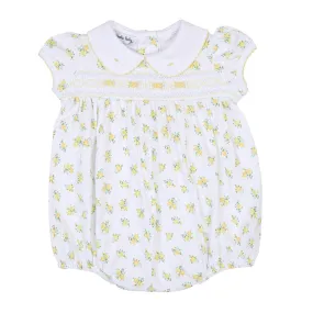 Magnolia Baby Girls Yellow Faith's Classics Smocked Bubble