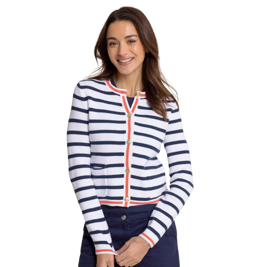 Marlene Striped Button Front Cardigan