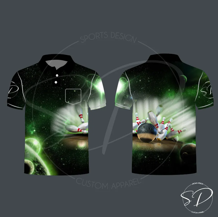 Tenpin Green Galaxy Shirt