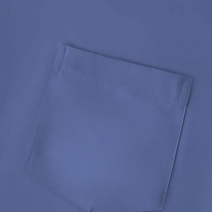 Uniform Unicorn Men's Formal Dusty Blue Shirt - Slim Fit Long Sleeve with Pocket | Office Wear | Formal Wear | Daily Wear(Shirt_Dusty Blue)