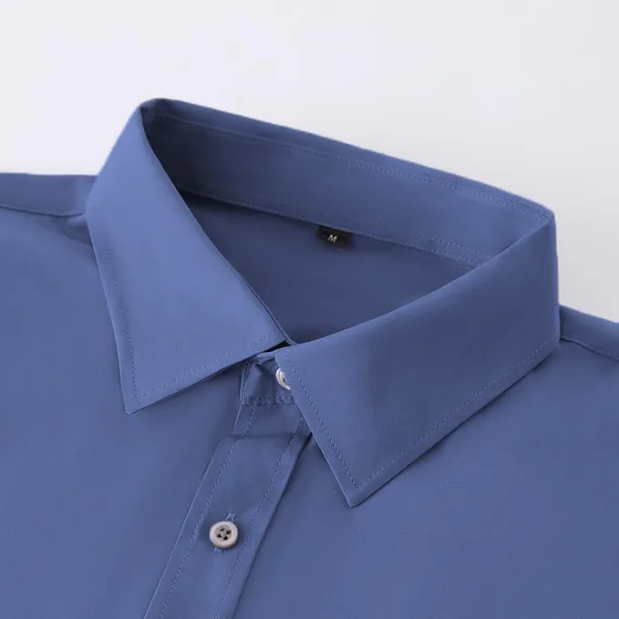 Uniform Unicorn Men's Formal Dusty Blue Shirt - Slim Fit Long Sleeve with Pocket | Office Wear | Formal Wear | Daily Wear(Shirt_Dusty Blue)