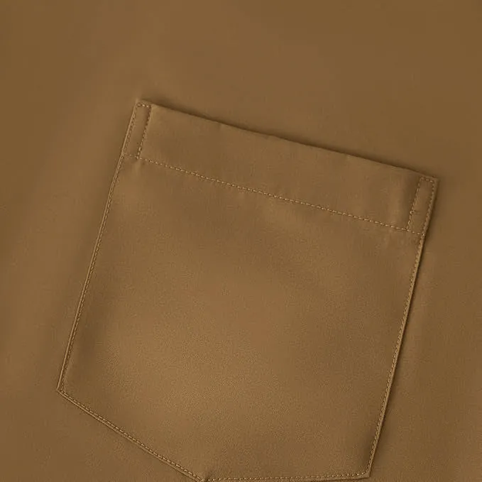 Uniform Unicorn Men's Formal French Beige Shirt - Slim Fit Long Sleeve with Pocket | Office Wear | Formal Wear | Daily Wear(Shirt_French Beige)