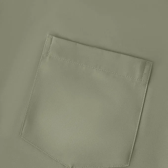 Uniform Unicorn Men's Formal Leek Green Shirt - Slim Fit Long Sleeve with Pocket | Office Wear | Formal Wear | Daily Wear(Shirt_Leek Green)