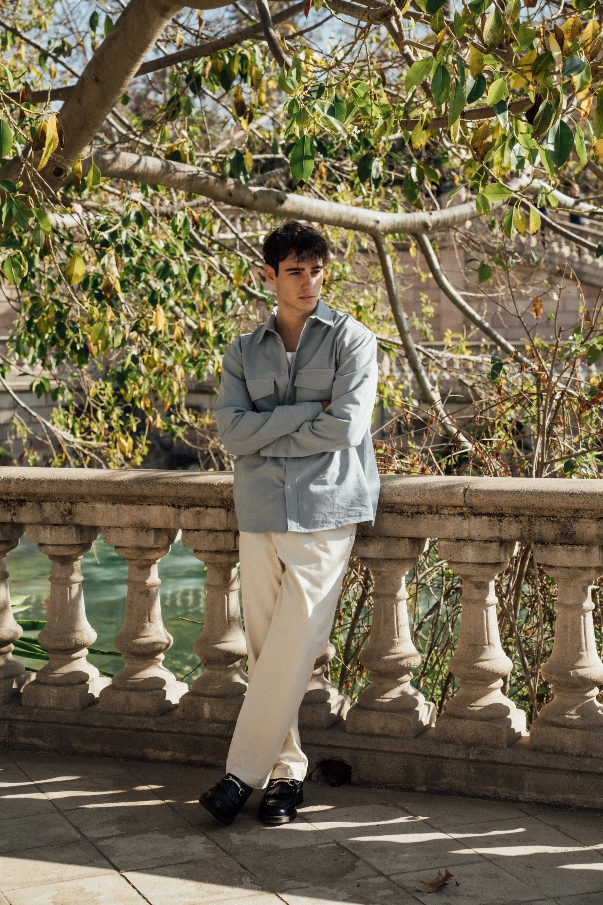 WILLIAM STAPLE COTTON TROUSER - ECRU