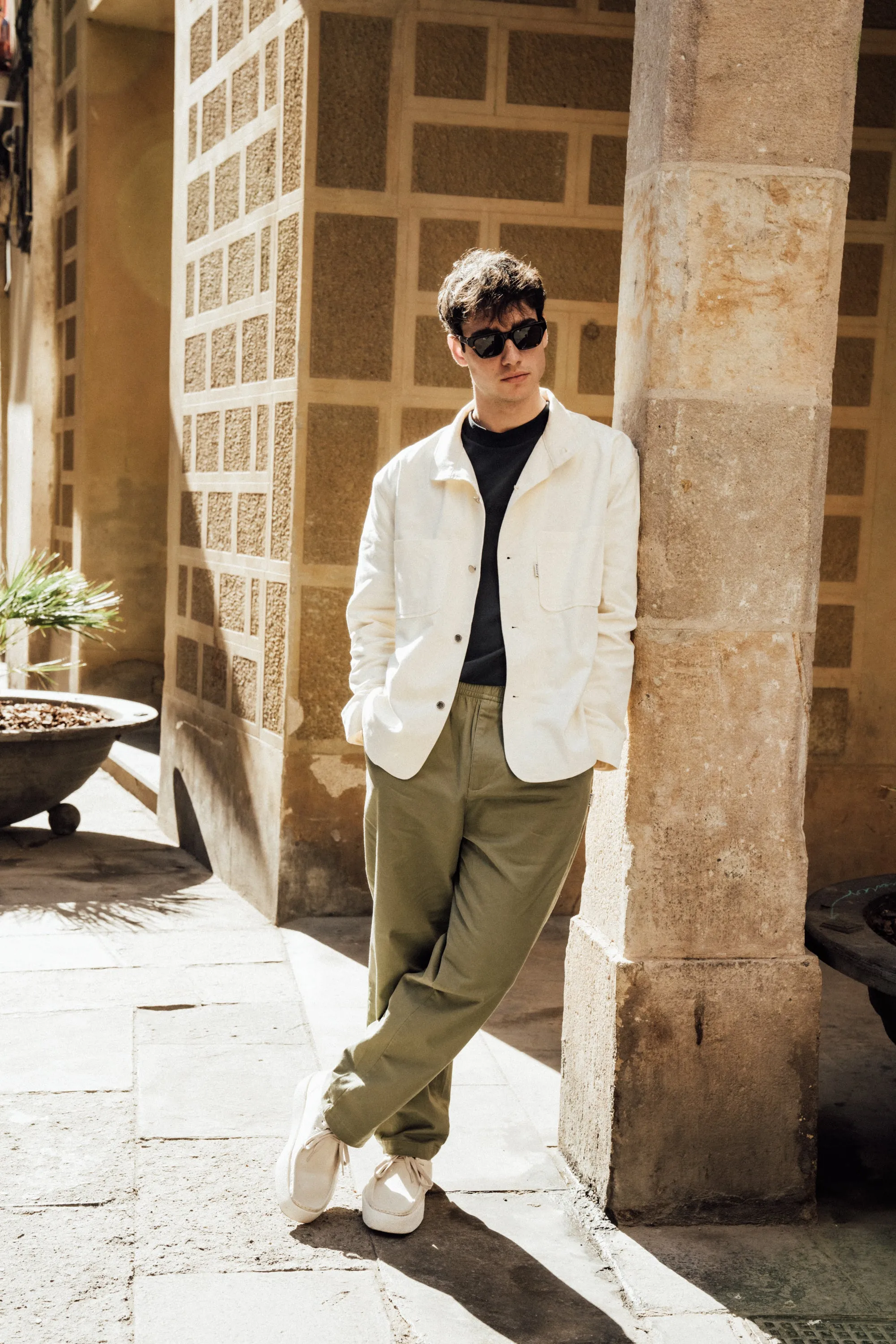 WILLIAM STAPLE COTTON TROUSER - OLIVE