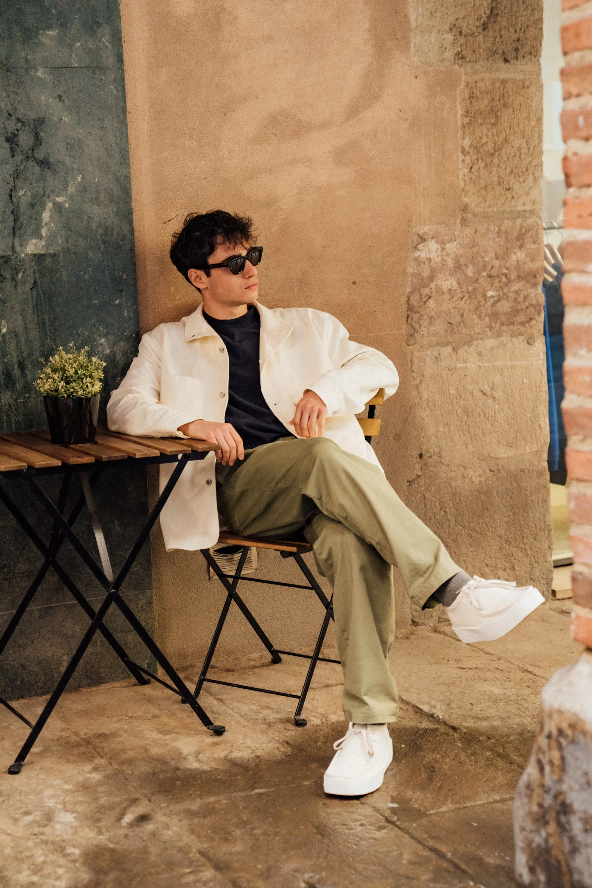 WILLIAM STAPLE COTTON TROUSER - OLIVE