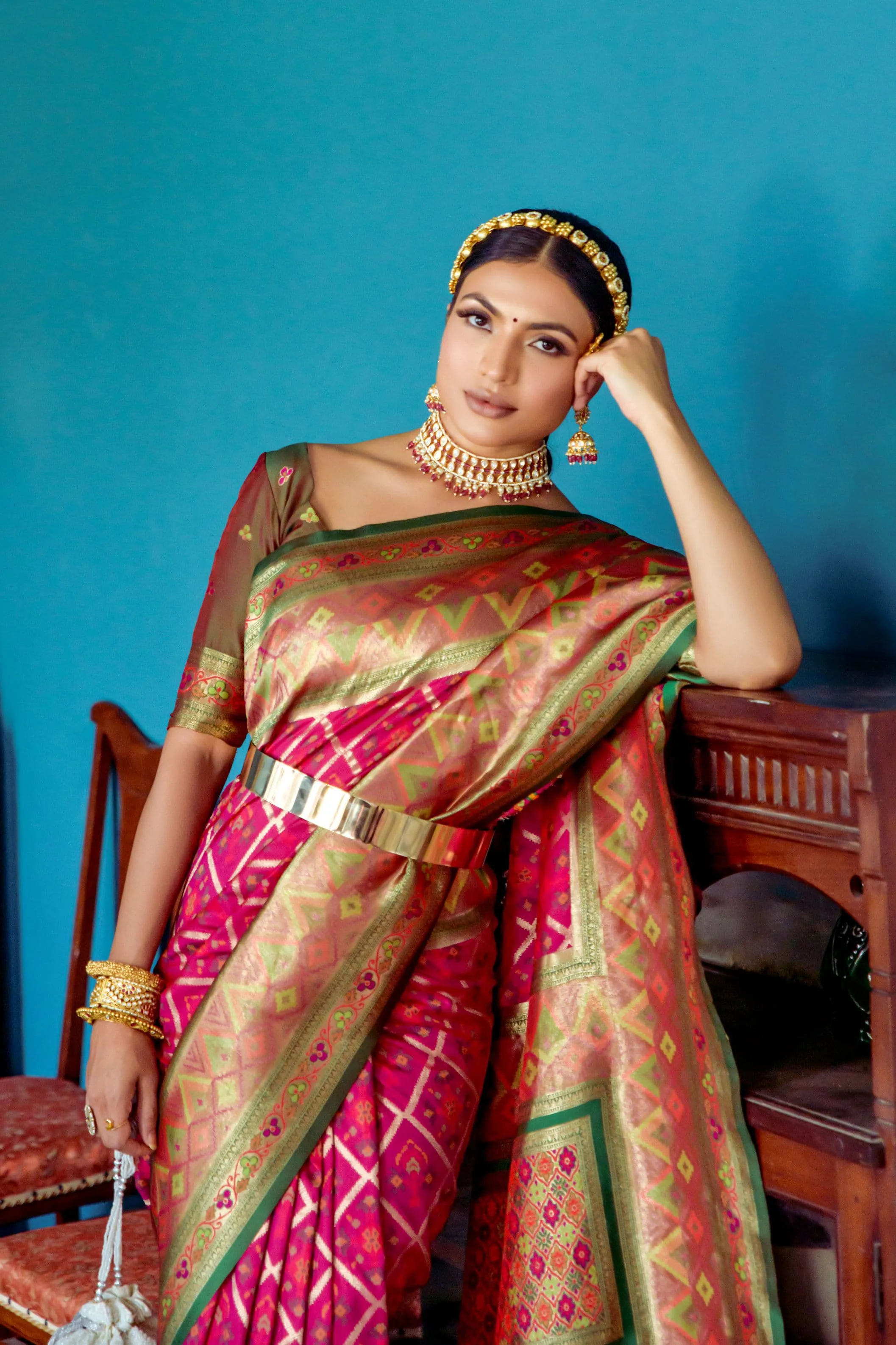 Women's Designer Party Wear Banarasi Soft Patola Silk Saree